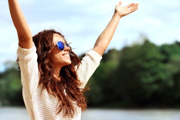 Woman enjoying the summer sun