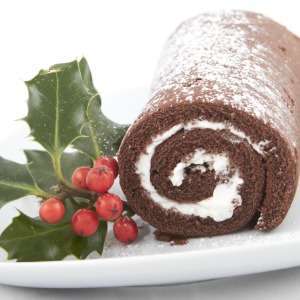 Yule log cake