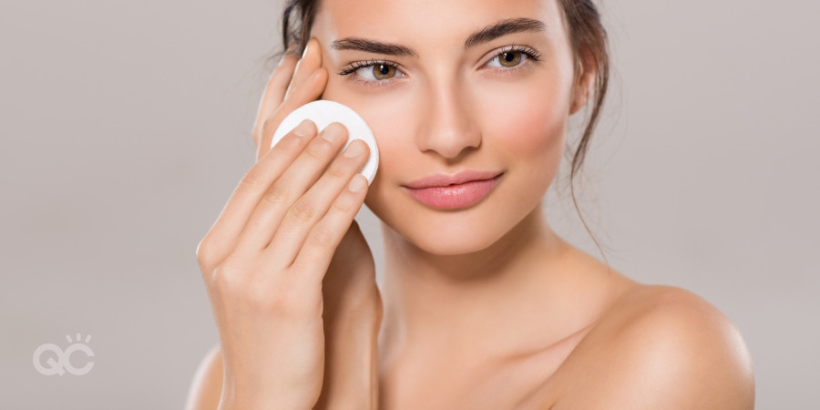 removing makeup and cleansing skin using skincare course knowledge