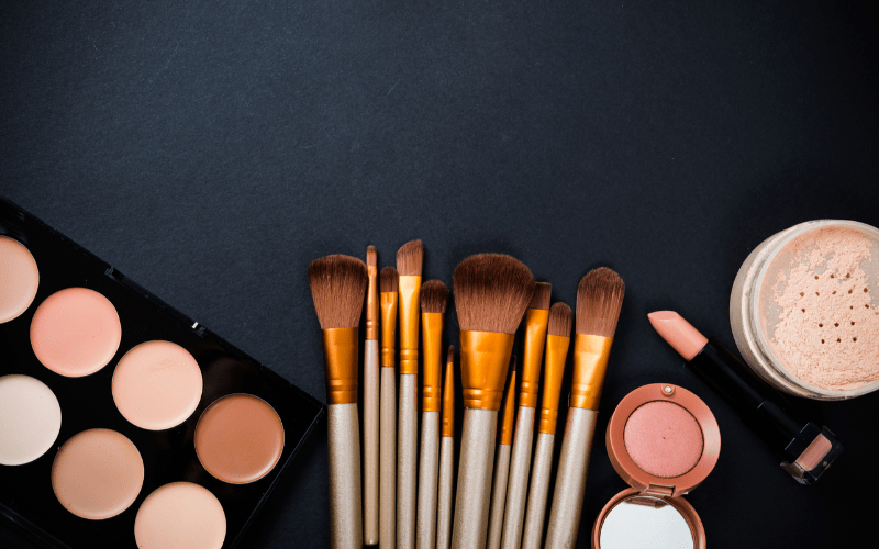 professional makeup products and brushes