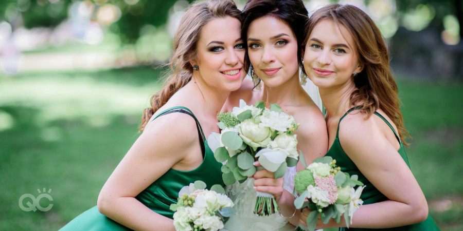 professional bridal makeup services for bride and bridesmaids