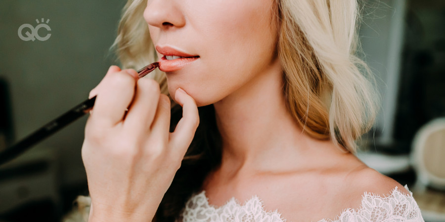 bridal makeup course makeup artist working on a bride