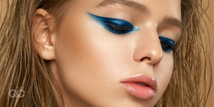 blue avant garde eyeshadow makeup artistry course