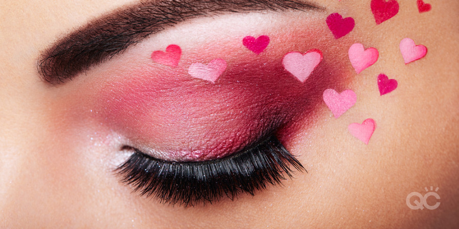 valentines day airbrush makeup artistry using stencil for hearts