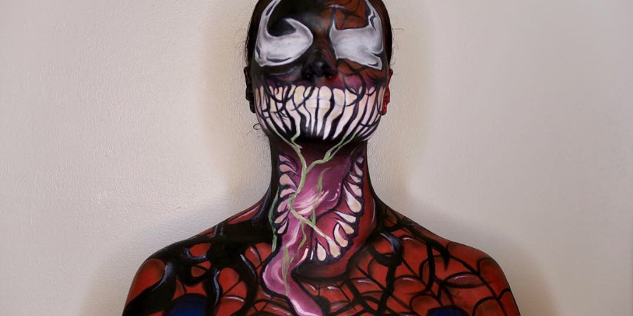 special fx makeup artistry - venom - by Gabrielle Rivera a QC Makeup Academy graduate