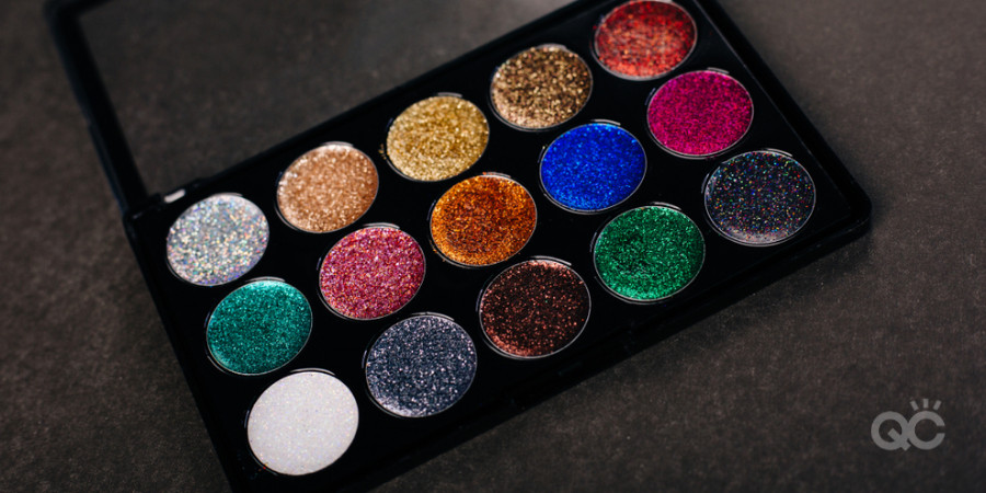 pressed glitter makeup palette