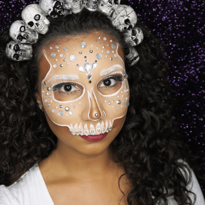 Gabrielle Rivera special FX makeup tutorial skull