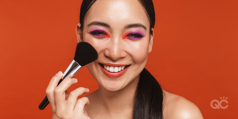 Makeup model apply blush on cheeks: getting your makeup artist certification article