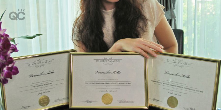 Veronika Kelle with QC certifications