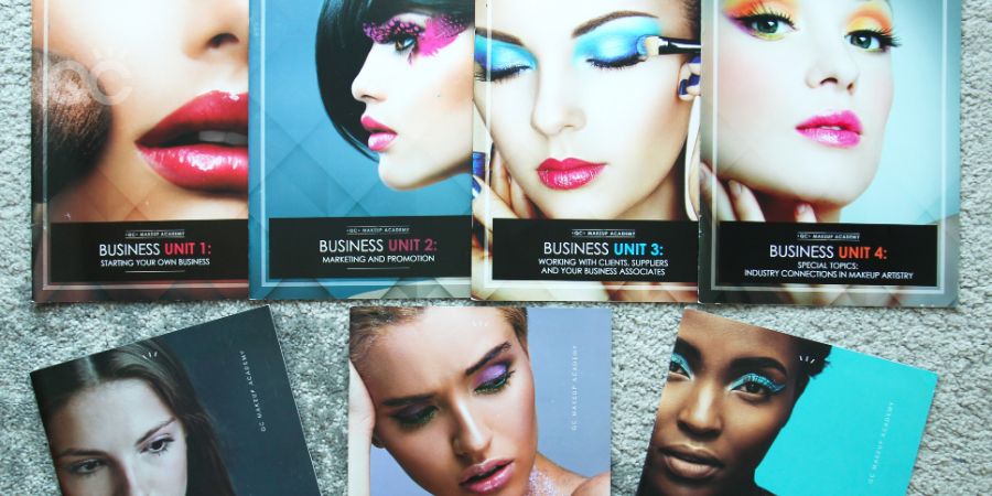 Veronika's textbooks for the Master Makeup Artistry Course